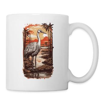 African Stork Aesthetic & Nature Bird Design - Mug - white - Right