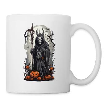 Le magicien noir Grim Reaper à Halloween - Mug blanc - blanc - Droite