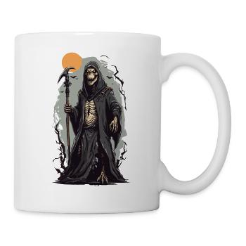 Sorcier, Reptile, Faucheuse, Mage, Halloween Horreur - Mug blanc - blanc - Droite