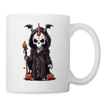 Drôle de magicien squelette magique à Halloween - Mug blanc - blanc - Droite