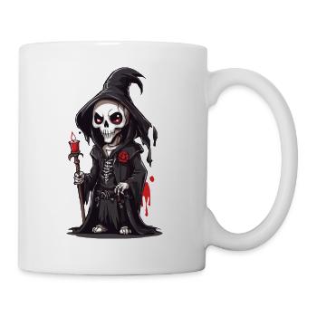 Halloween Skeleton Magician Cartoon Magic - Mug - white - Right
