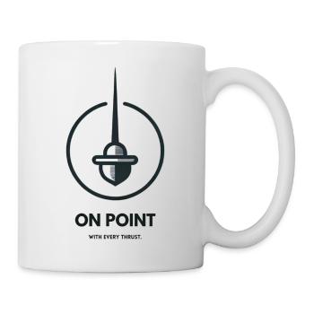 "Précis à chaque attaque", slogan escrime - Mug blanc - blanc - Droite