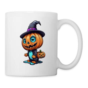 Halloween - Kürbis Hexenhut Manga - Tasse - Weiß - Rechts