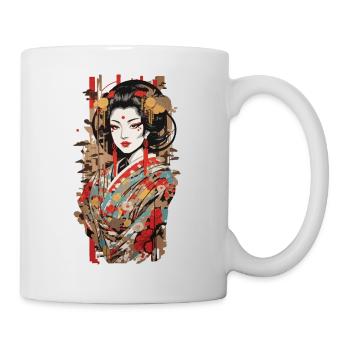 Japan Geisha Popart Retro Aesthetic - Mug - white - Right
