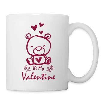 Be my Valentine Heart Teddy - Mug - white - Right