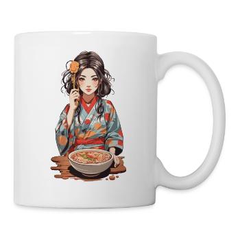 Ramen Anime Girl Aesthetics Manga Art Design - Mug - white - Right