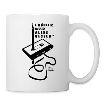 Kassette - Früher war alles besser - Tasse - Weiß - Rechts