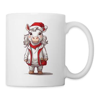 Poney festif hiver Design amoureux des chevaux - Mug blanc - blanc - Droite