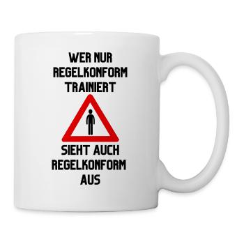 Regelkonformes Training - Tasse - Weiß - Rechts