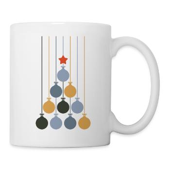 Weihnachtskugeln in Form eines Tannenbaums - Tasse - Weiß - Rechts