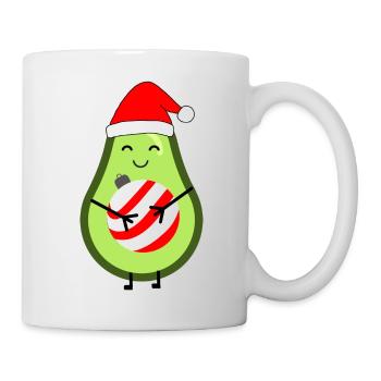 Liebevolle Avocado mit Weihnachtskugel - Tasse - Weiß - Rechts