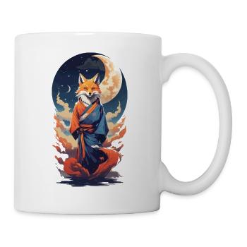 Mystical Kitsune in Kimono Japan Anime Yokai - Mug - white - Right