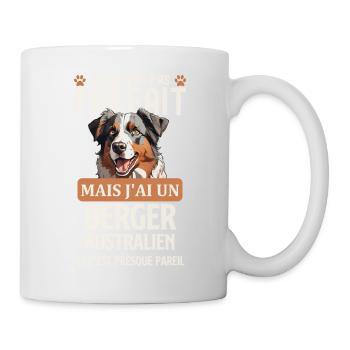 Berger australien chien doux - Mug blanc - blanc - Droite