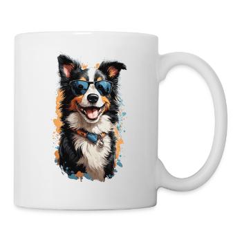 Border Collie Popart Style chien oeuvre - Mug blanc - blanc - Droite