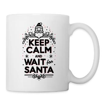 Keep Calm and Wait for Santa - Mug - white - Right