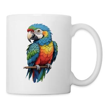Mode Ara colorée : Exotique Chic - Mug blanc - blanc - Droite
