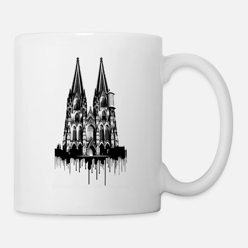 Cathédrale de Cologne | Cathédrale de Cologne en Allemagne - Mug blanc - blanc