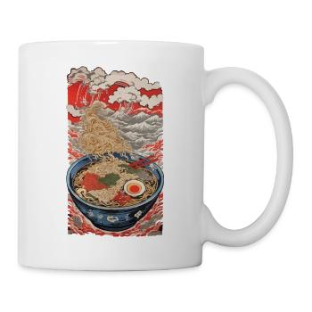 Ukiyo-E Ramen Kanji Noodle Soup Vintage Design - Mug - white - Right