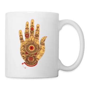 hand of fatima 3 small - Tasse - Weiß - Rechts