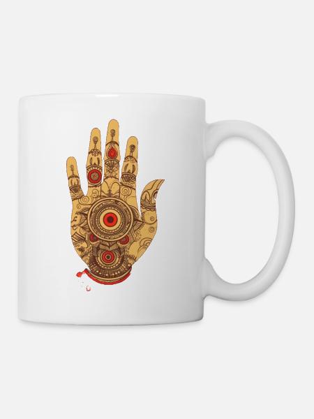Hand of Fatima 3 Small - Mug - white