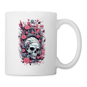 Pastel Goth Weirdcore Rosen Skull Okkult Design - Tasse - Weiß - Rechts