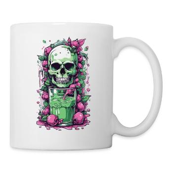 Gothic Skull Weirdcore Illustration Okkult - Tasse - Weiß - Rechts