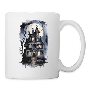 Mystic Witch House Halloween Vintage Full Moon - Mug - white - Right