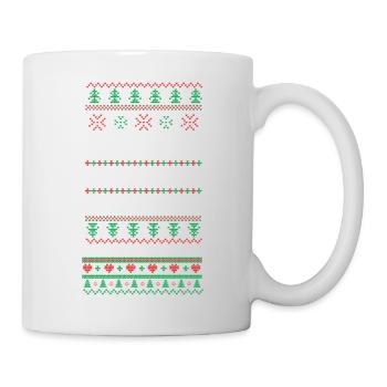 Design de Noël laid Pixel Art - Mug blanc - blanc - Droite