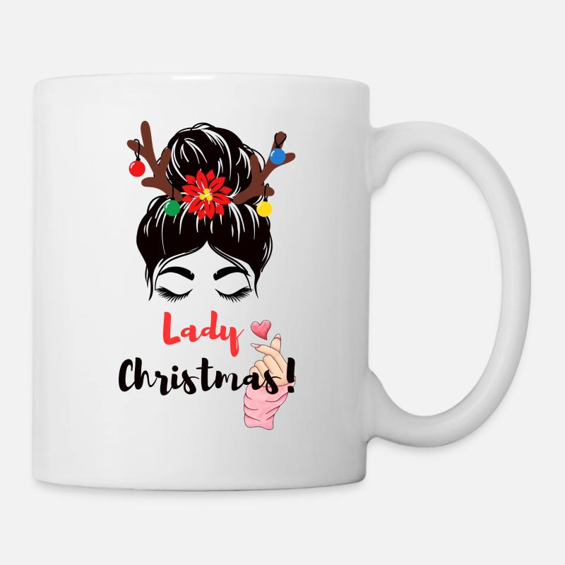 Lady Christmas - Mug blanc - blanc