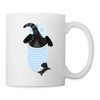 Chaton Noir - Mug blanc - blanc - Droite