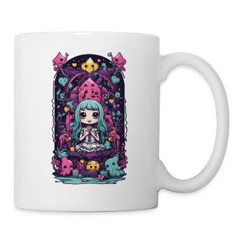 Kawaii Chibi démons Reine E-girl Goth Art - Mug blanc - blanc - Droite
