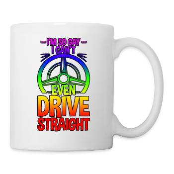 Je suis tellement gay que je ne peux même pas conduire droit 4 - Mug blanc - blanc - Droite