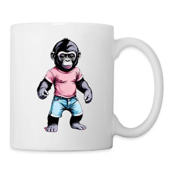Gorilla Boxer Boxen - Tasse - Weiß - Rechts