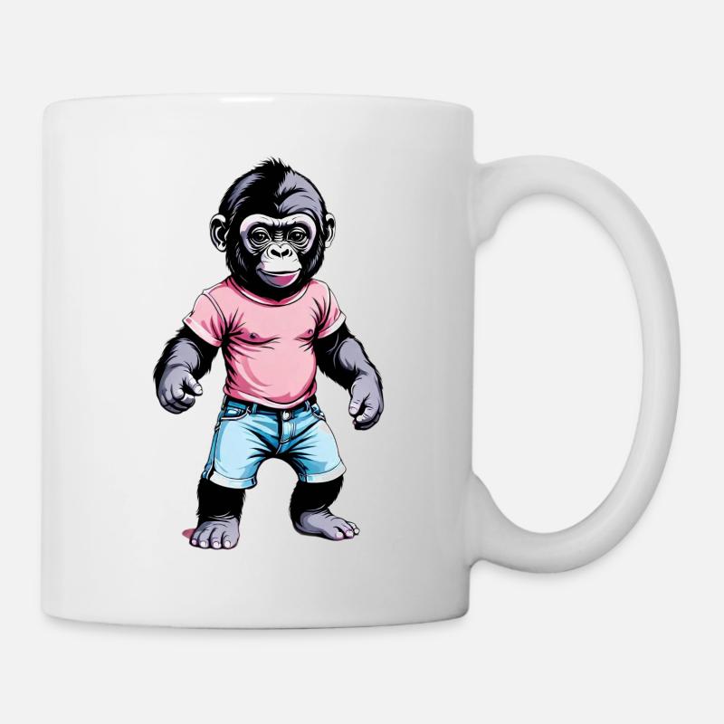 Gorilla Boxer Boxen - Tasse - Weiß
