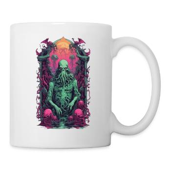Cthulhu Gothic Vaporwave Halloween Design - Mug - white - Right