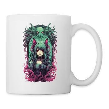 Kemonomimi Goth Cat Girl Occult Otaku Egirl - Mug - white - Right
