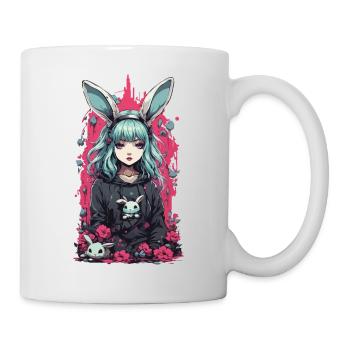 Kawaii Goth Anime Bunny Dunkle Magie Aesthetic - Tasse - Weiß - Rechts