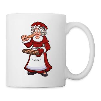 Mère Noël avec des biscuits - Mug blanc - blanc - Droite