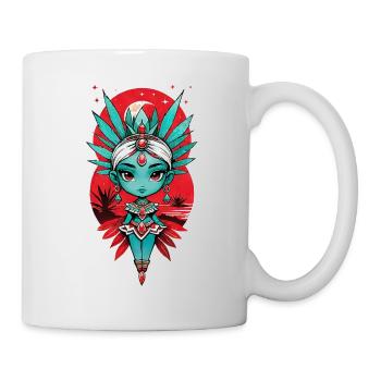 Indische Prinzessin - Aztek - Tasse - Weiß - Rechts