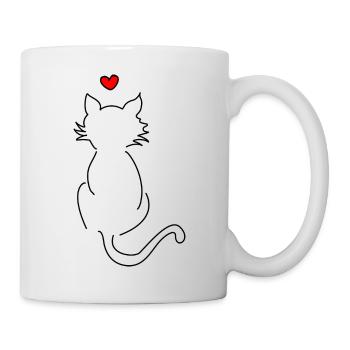 Wir lieben Katzen - Tasse - Weiß - Rechts