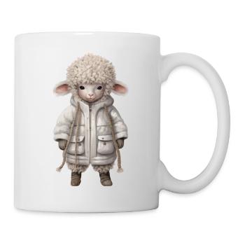 Wooly Lamb T-Shirt: Kuscheliger Komfort trifft auf Style - Tasse - Weiß - Rechts