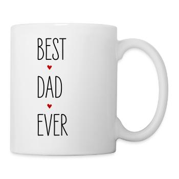 Bester Papa, Best Dad Ever, Geburtstag, Vatertag - Tasse - Weiß - Rechts