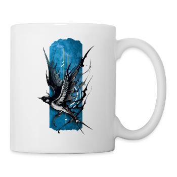 Graceful Soar: Elegant Flying Swallow - Mug - white - Right