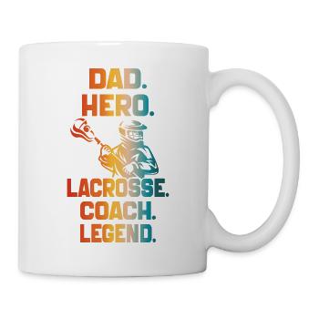 Dad Hero Lacrosse Coach Legend Lacrosse Dad 2024 - Mug - white - Right