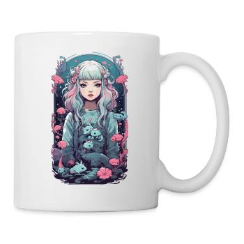 Pastel Goth Anime Underwater Gothic Girl - Mug - white - Right