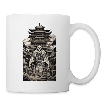 Yokai Monk Spirit Skeleton Ukiyo-E Manga Design - Mug blanc - blanc - Droite
