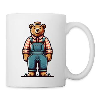 Cute Bear Farmer - Tasse - Weiß - Rechts