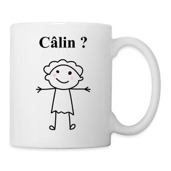 Fais moi un câlin - Mug blanc - blanc - Droite