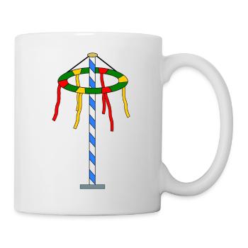 Maibaum - Tasse - Weiß - Rechts