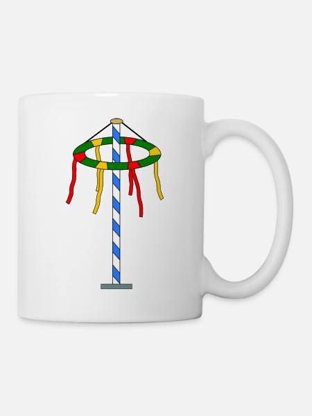 Maibaum - Tasse - Weiß